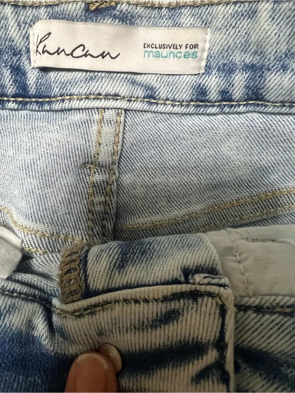 KanCan Light Wash Distressed Denim Shorts